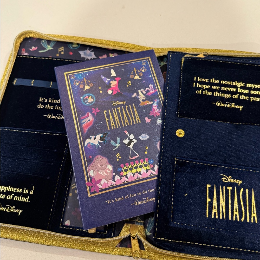 Disney Navy and Gold Folio with Mickey Mouse - Picture 3 of 5